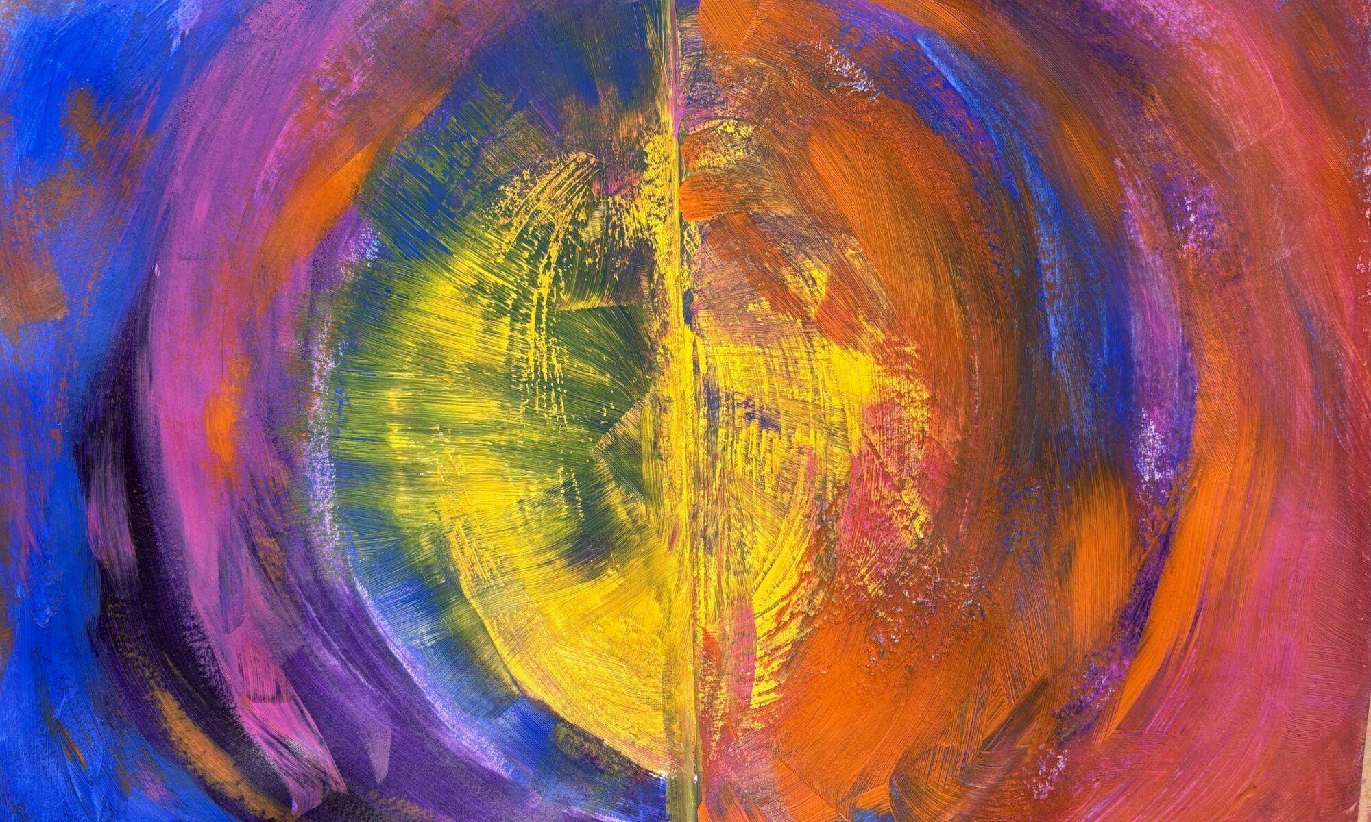 Peinture abstraite d'Hélène Cocriamont